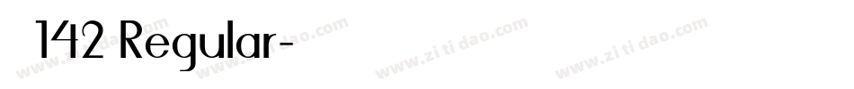 字魂142 Regular字体转换